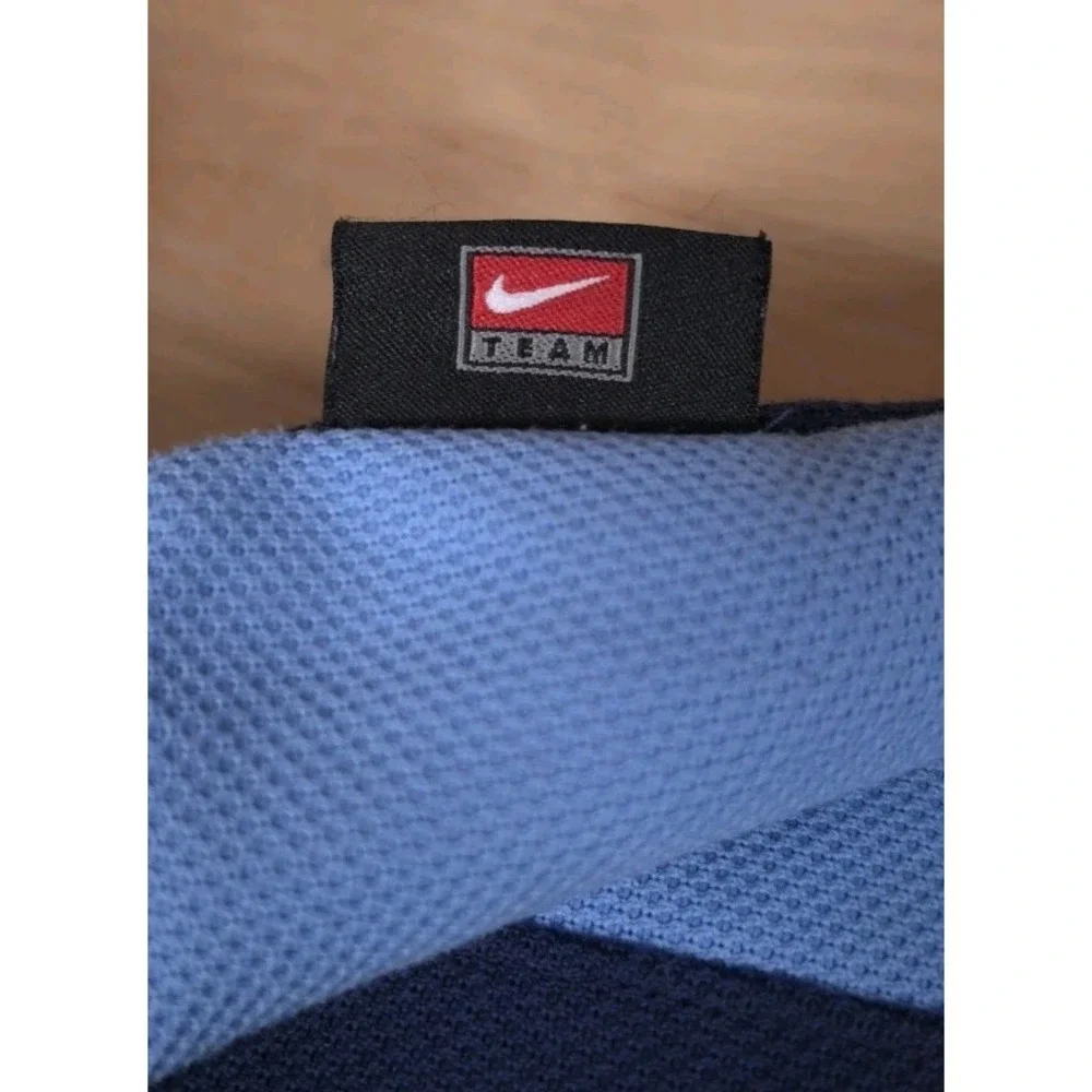 Nike 2004 Y2K North Carolina Tar Heels Blue Mesh Team Basketball Polo Shirt 3XL